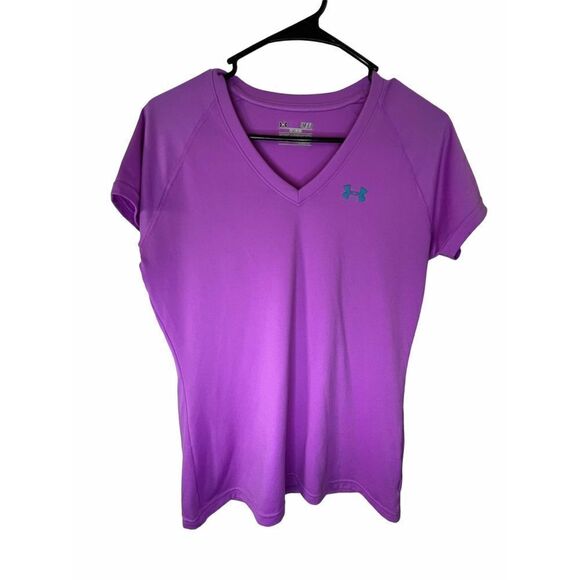 Under Armor Athletic Purple Short Sleeve Top - Picture 1 of 5